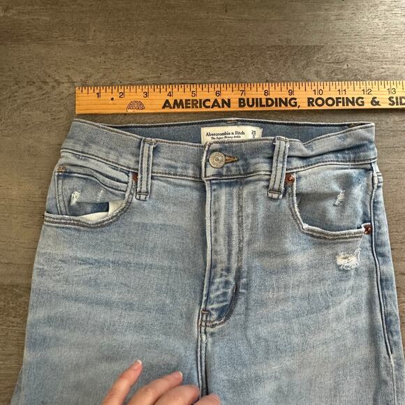 Abercrombie & Fitch The Super Skinny Ankle High Rise Size 0 - Picture 8 of 11